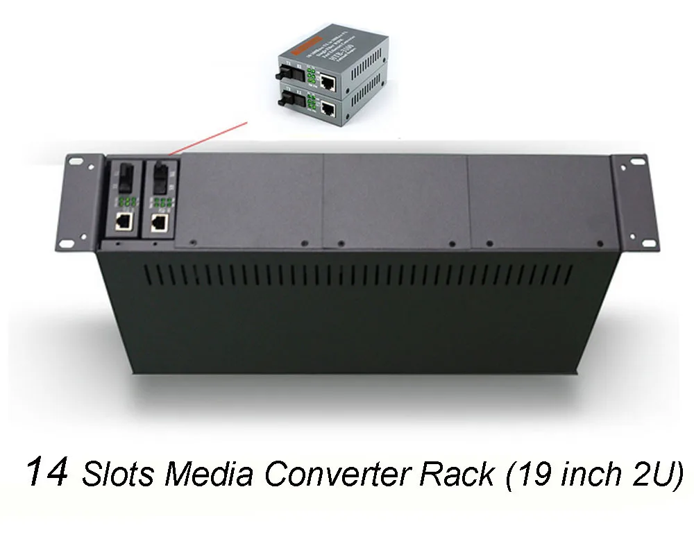 Premium 14 Slots Transition Fiber optic Media Converter Rack Optical Transceiver Rack 19'' 2U Chassis
Premium 14 Slots Transition Fiber optic Media Converter Rack Optical Transceiver Rack 19'' 2U Chassis