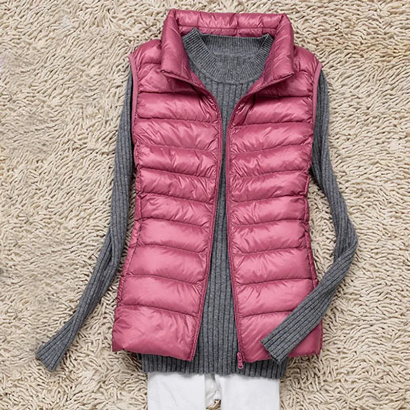 2017 Women ultra White Duck Down Vest Autumn Winter Female Slim Stand Collar Waistcoats women's down coat vests outerwear QH0933
2017 Women ultra White Duck Down Vest Autumn Winter Female Slim Stand Collar Waistcoats women's down coat vests outerwear QH0933