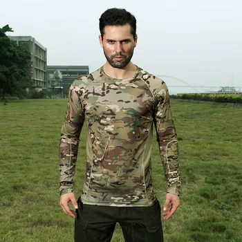 Chiefs Mens' Round Neck Elastic Long Sleeve Camouflage T- Shirt Quick Dry Breathable T-shirt outdoor Sport Military Army shirt
Chiefs Mens' Round Neck Elastic Long Sleeve Camouflage T- Shirt Quick Dry Breathable T-shirt outdoor Sport Military Army shirt