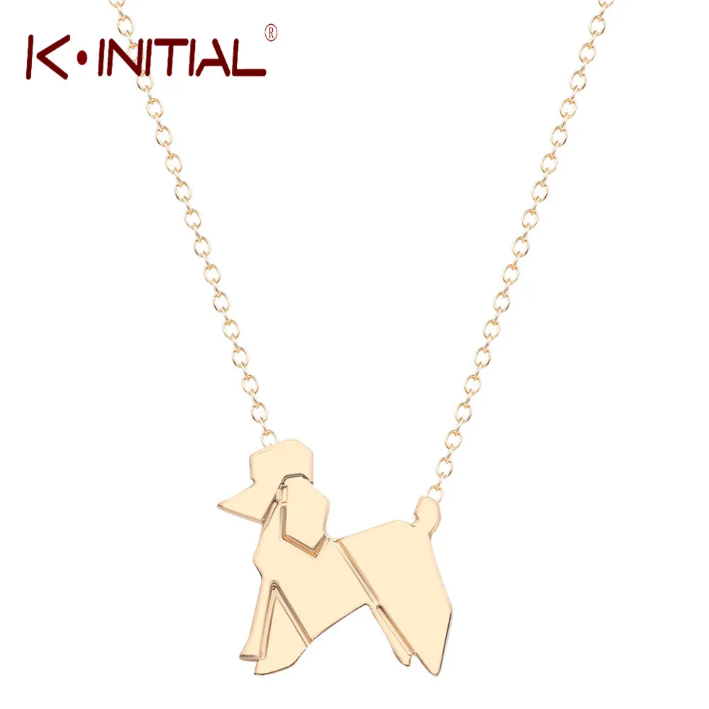 Kinitial прекрасный Пудель ожерелье s & Подвески животное собачья цепь ювелирные