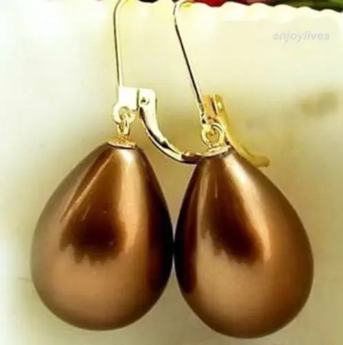 Hot sale new Style >>>>Chocolate Brown South Sea Shell Pearl Drop Yellow stone Earrings
Hot sale new Style >>>>Chocolate Brown South Sea Shell Pearl Drop Yellow stone Earrings