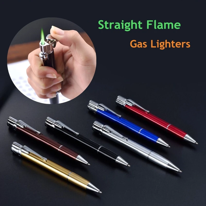 HONEST Ball Point Pen Shape Windproof Gas Lighters Adjustable Green Straight Flame Gas Jet Torch Cigar Lighter Gadgets For Men
HONEST Ball Point Pen Shape Windproof Gas Lighters Adjustable Green Straight Flame Gas Jet Torch Cigar Lighter Gadgets For Men