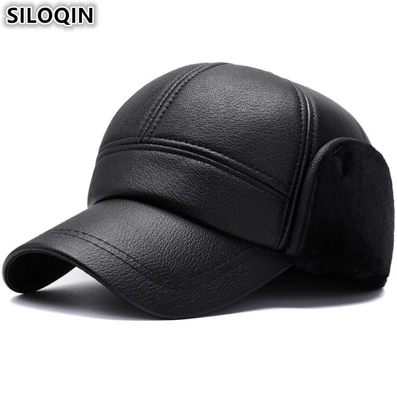 SILOQIN Winter New Earmuffs Hat Men's Warm Baseball Caps PU Plus Velvet Thick Brands Male Bone Winter Hats Snapback Cap For Men
SILOQIN Winter New Earmuffs Hat Men's Warm Baseball Caps PU Plus Velvet Thick Brands Male Bone Winter Hats Snapback Cap For Men