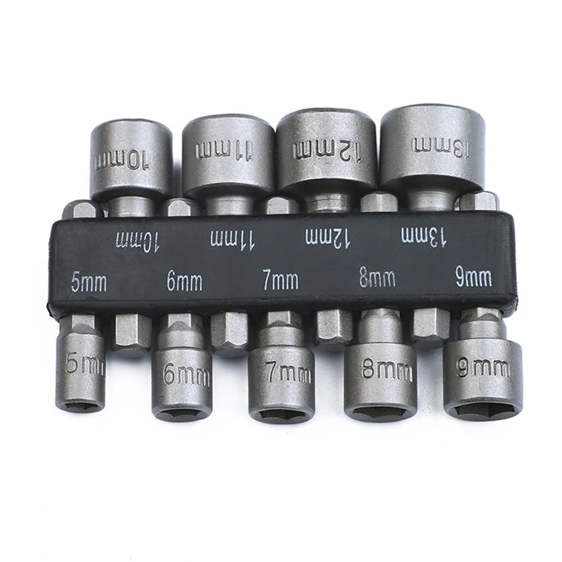 9pcs/set 5-13mm Bit Screwdriver Inside Locket Head Socket Head No Magnetic Wind Wind Electric Screwdriver Head Cylinder Head
9pcs/set 5-13mm Bit Screwdriver Inside Locket Head Socket Head No Magnetic Wind Wind Electric Screwdriver Head Cylinder Head