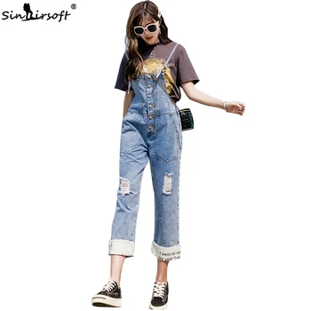 Women Ripped Denim Jumpsuits New Casual Sleeveless Ladies'Denim Loose Straight Overalls Strap Pockets Ankle-Length Pants
Women Ripped Denim Jumpsuits New Casual Sleeveless Ladies'Denim Loose Straight Overalls Strap Pockets Ankle-Length Pants