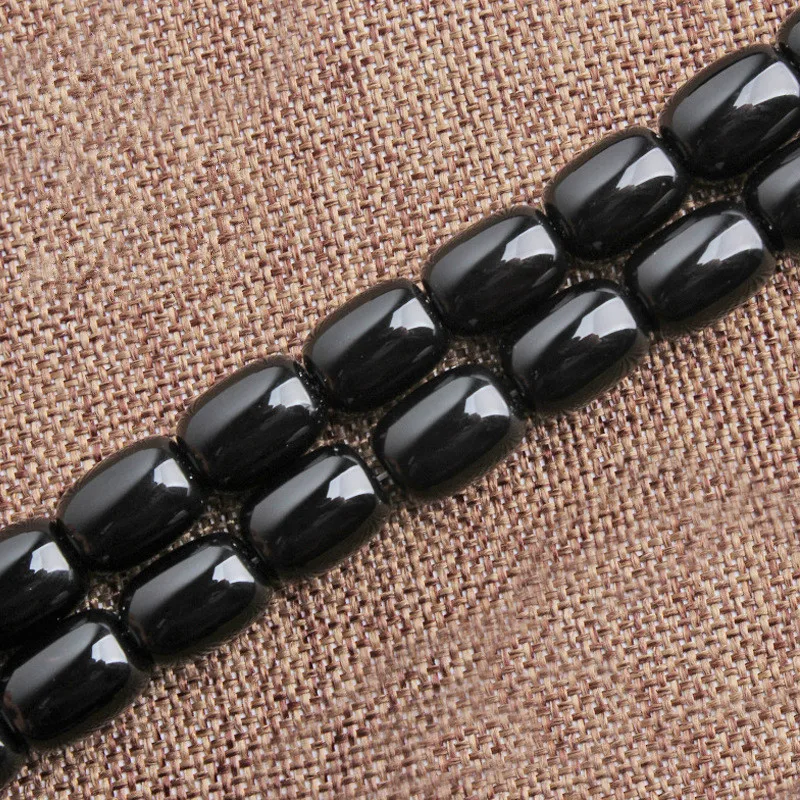 Natural Black Barrel Oval Shape Semi Precious Gem stones Smooth Loose Aga te Beads 10*14mm 13*18mm Size for Making Jewelry Bead
Natural Black Barrel Oval Shape Semi Precious Gem stones Smooth Loose Aga te Beads 10*14mm 13*18mm Size for Making Jewelry Bead