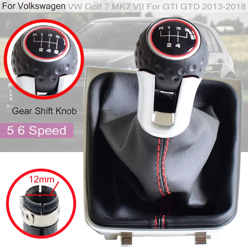 Car 5/6 Speed Gearstick Shift Shifter Knob Leather Boots For Volkswagen VW Golf 7 A7 MK7 VII For GTI GTD 2013-2018 Car Styling
Car 5/6 Speed Gearstick Shift Shifter Knob Leather Boots For Volkswagen VW Golf 7 A7 MK7 VII For GTI GTD 2013-2018 Car Styling