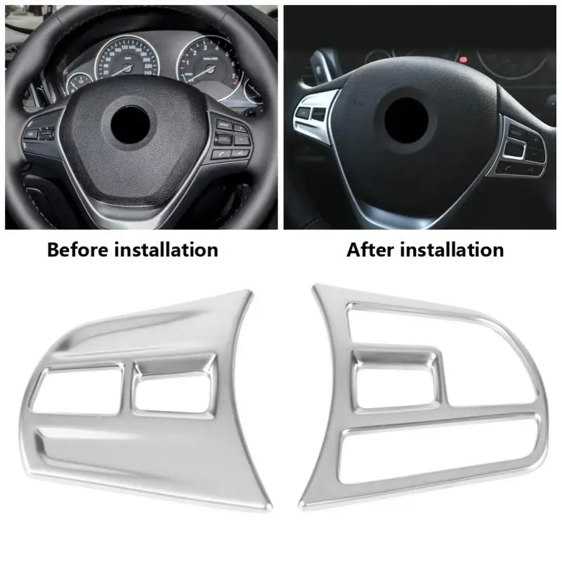 Matte Chrome Interior Steering Wheel Button Cover Trim Universal for BMW 3 Series / GT F30 F34 2013 2014 2015 2016 2017 2018
Matte Chrome Interior Steering Wheel Button Cover Trim Universal for BMW 3 Series / GT F30 F34 2013 2014 2015 2016 2017 2018