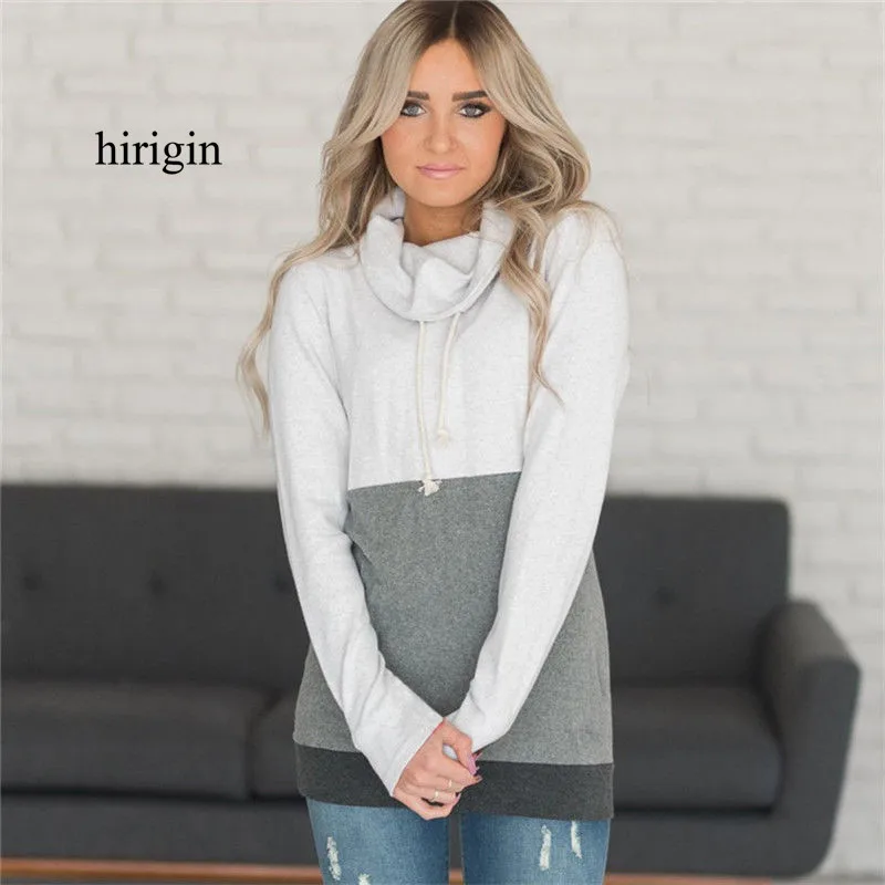 Autumn 2018 Patchwork Hoodies Women Fashion Style Sweatshirts Female Camel Turquoise Pullovers Turtleneck Hoodie Sudaderas Mujer
Autumn 2018 Patchwork Hoodies Women Fashion Style Sweatshirts Female Camel Turquoise Pullovers Turtleneck Hoodie Sudaderas Mujer