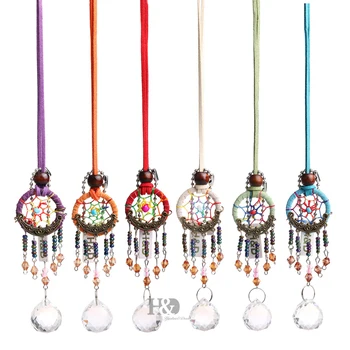 H&D 6 Colors Dream Catcher with Prism Ball Hanging Pendant Handmade Rainbow Maker Crystal Suncatcher Home Window Hanging Decor
H&D 6 Colors Dream Catcher with Prism Ball Hanging Pendant Handmade Rainbow Maker Crystal Suncatcher Home Window Hanging Decor