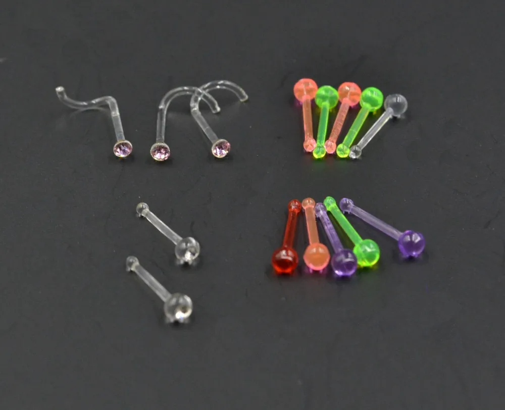 Free shippment LOT200pcs Body Piercing -UV Acrylic nose Stud Nose Ring Nose Piercing Mix Styles and colors
Free shippment LOT200pcs Body Piercing -UV Acrylic nose Stud Nose Ring Nose Piercing Mix Styles and colors