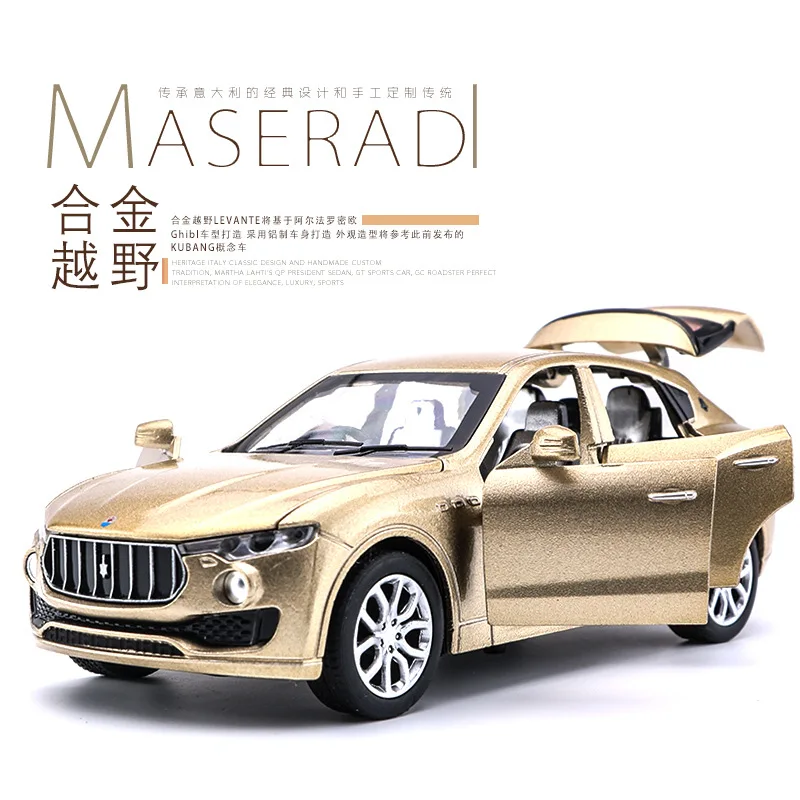 Electronic Scale Car Models Die-cast Alloy Simulation Auto Mobile Vehicles gld3 toys for Children Luxury Maserati Levante 1:32
Electronic Scale Car Models Die-cast Alloy Simulation Auto Mobile Vehicles gld3 toys for Children Luxury Maserati Levante 1:32