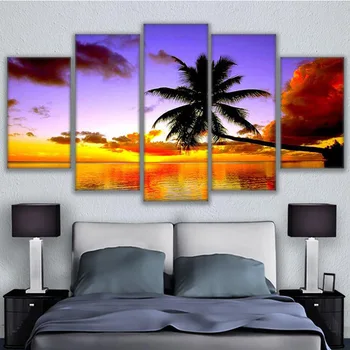 5 Panel Palm Trees Landscape Picture Home Decor Print On Canvas For Living Room Modern Painting Framework Art Poster Wall
5 Panel Palm Trees Landscape Picture Home Decor Print On Canvas For Living Room Modern Painting Framework Art Poster Wall