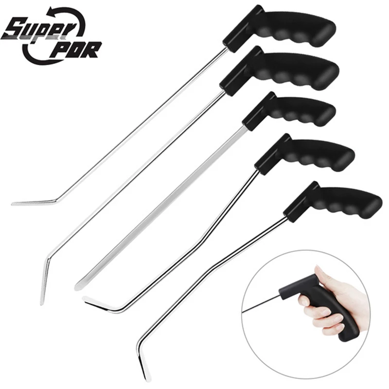 

Super PDR Paintless Dent Repair Tools Auto PDR Push Rods Hooks Mini Crowbar Pry Bar Stainless Steel Plastic Handle Crowbars Tool