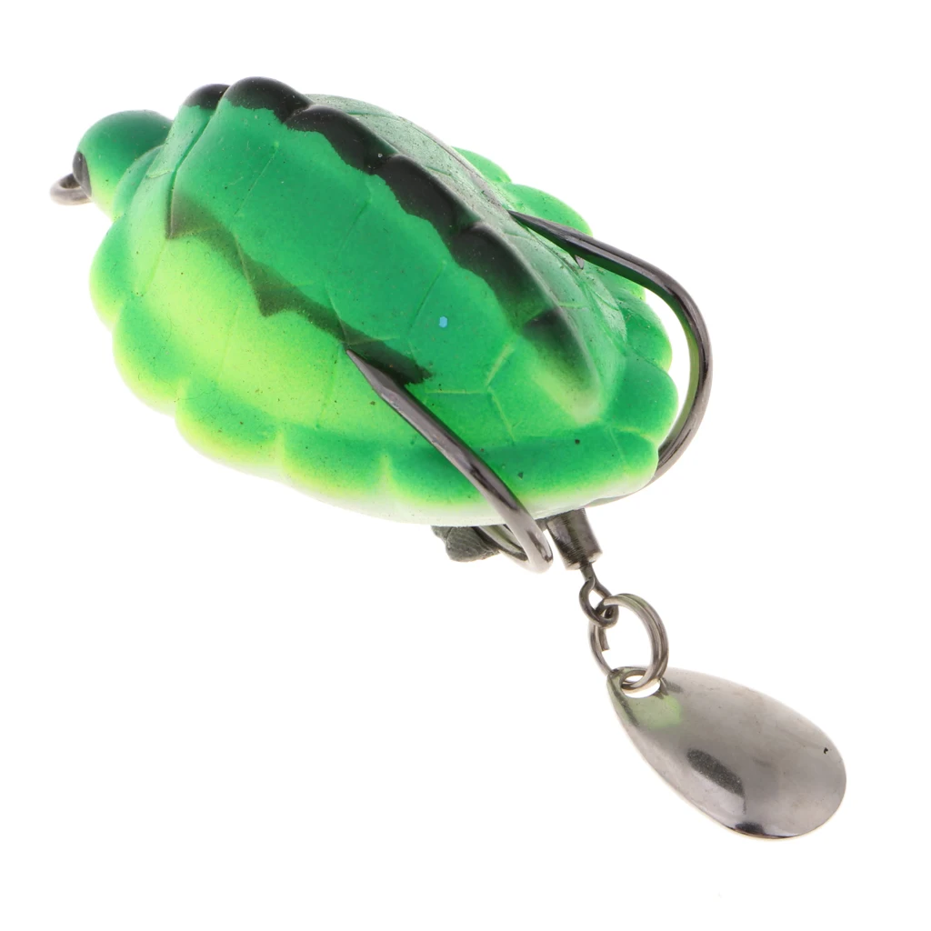 Soft Silicone Frog Lure 5.5cm 13.6g Snakehead Baits Topwater Simulation Fishing Lures with Spoon
