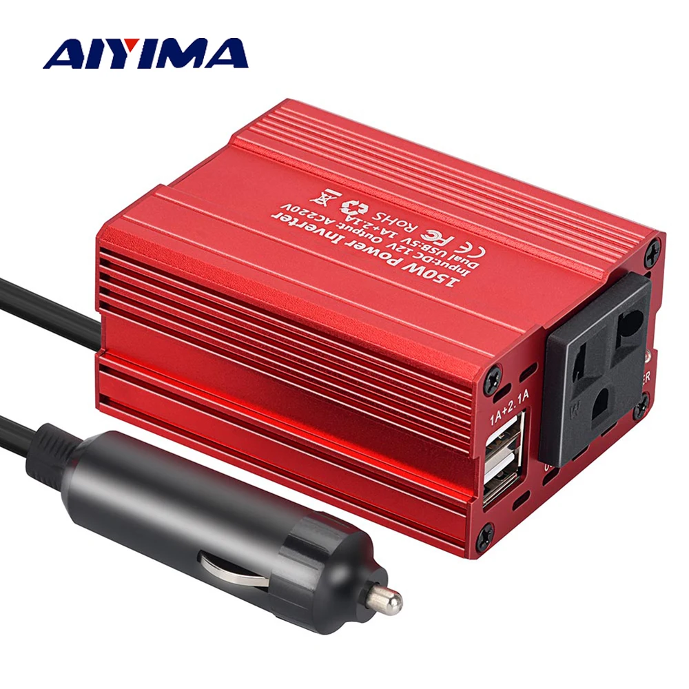 

SUNYIMA 150W Power Peak 300W DC12V To 220V USB Modified Sine Wave Inverter Converter Solar Power Supply