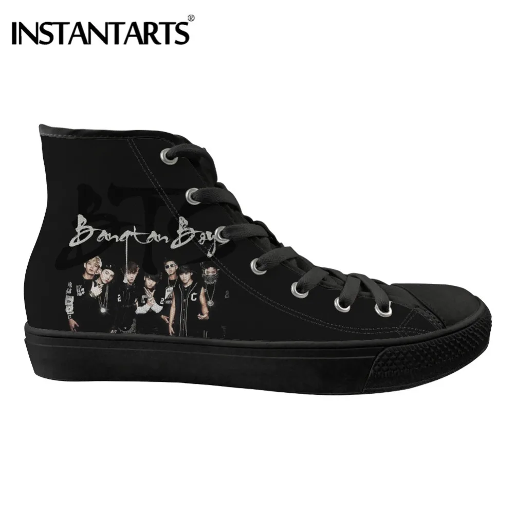 INSTANTARTS Men's Black High Top Shoes Canvas Sneakers Idol Zapatos De 3D Kpop BTS Bangtan Print Flats Shoes Man Vulcanize Shoes
INSTANTARTS Men's Black High Top Shoes Canvas Sneakers Idol Zapatos De 3D Kpop BTS Bangtan Print Flats Shoes Man Vulcanize Shoes