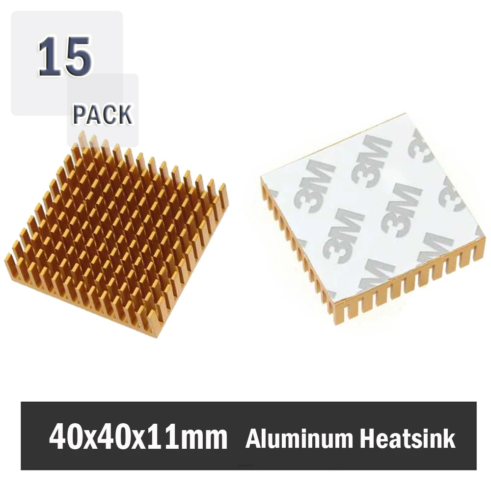 15Pcs Gdstime 40x40x11mm Heat sink Aluminum Heatsink Cooling Cooler Electronic Chip IC LED With Thermal Conductive Tape 40mm 4cm
15Pcs Gdstime 40x40x11mm Heat sink Aluminum Heatsink Cooling Cooler Electronic Chip IC LED With Thermal Conductive Tape 40mm 4cm