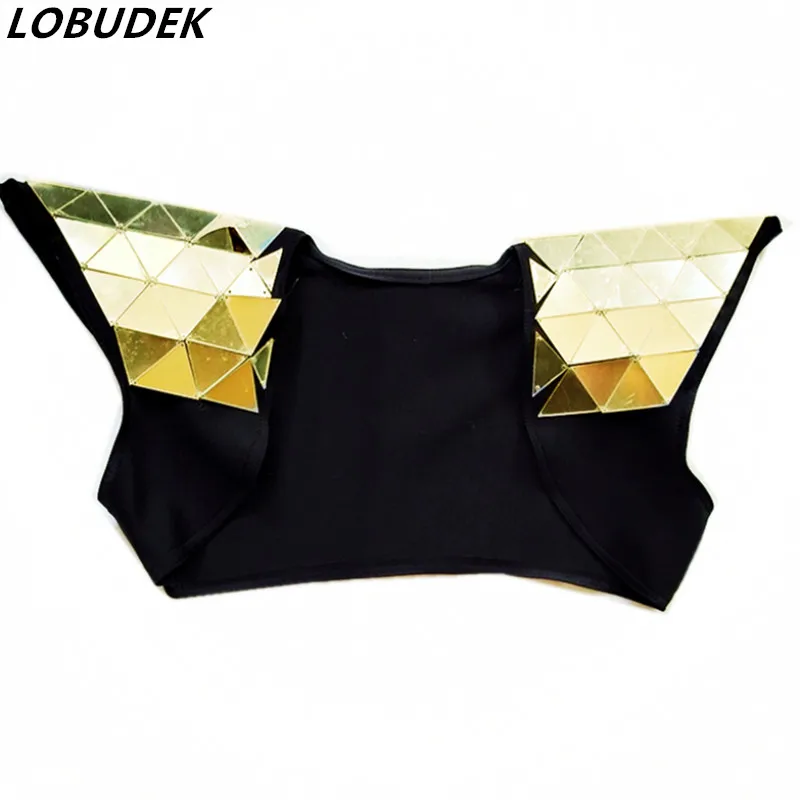 Silvery gold Sequins mirrors Waistcoat vest Bra Nightclub Women Dancer DJ DS Costume Bar Singer Teams Stage Wear Bar sexy
Silvery gold Sequins mirrors Waistcoat vest Bra Nightclub Women Dancer DJ DS Costume Bar Singer Teams Stage Wear Bar sexy