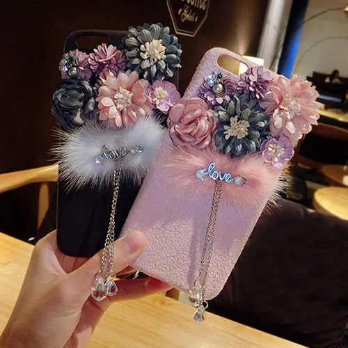 for Iphone 6 6s 7 8 X plus Korea Cute Flower Sea pearl Puff Love pendant Diamond velvet case
for Iphone 6 6s 7 8 X plus Korea Cute Flower Sea pearl Puff Love pendant Diamond velvet case