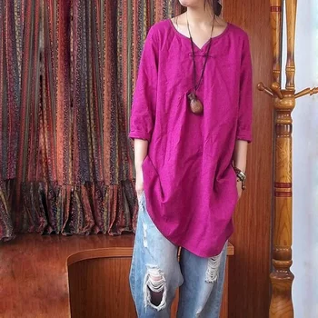 Rose Cotton Linen Women Blouses 2020 Summer Tops Blusas Long Shirt Ethnic Clothing Chinese Style Tops Chemise Femme Women Cloth
Rose Cotton Linen Women Blouses 2020 Summer Tops Blusas Long Shirt Ethnic Clothing Chinese Style Tops Chemise Femme Women Cloth