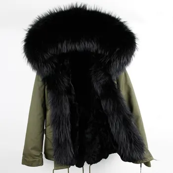 Detachable Real Rabbit Fur Lining Warm Thick Jackets Parkas Women's Winter Fashion Big Real Raccoon Fur Collar Army Green Coats
Detachable Real Rabbit Fur Lining Warm Thick Jackets Parkas Women's Winter Fashion Big Real Raccoon Fur Collar Army Green Coats