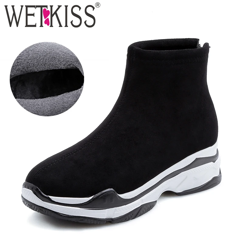 WETKISS Fashion Casual Ankle Snow Boots Women Round Toe Zip Flock Footwear Platform Female Boot Warm Shoes Women 2018 Winter New
WETKISS Fashion Casual Ankle Snow Boots Women Round Toe Zip Flock Footwear Platform Female Boot Warm Shoes Women 2018 Winter New