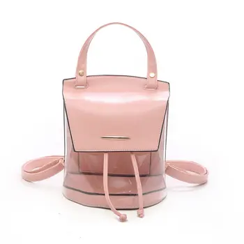 Multifunctional cute transparent transparent ladies backpack PVC + pu jelly color student bag fashion Ita girl girl bag backpack
Multifunctional cute transparent transparent ladies backpack PVC + pu jelly color student bag fashion Ita girl girl bag backpack
