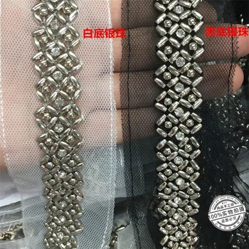 2Yards Silver Metal Beaded Lace Trim Pearl Rhinestones Mesh Lace Applique Diy Accessories Clothes Bags Shoes Sewing Supplies
2Yards Silver Metal Beaded Lace Trim Pearl Rhinestones Mesh Lace Applique Diy Accessories Clothes Bags Shoes Sewing Supplies