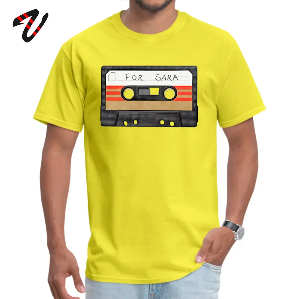 for sara O Neck T Shirts Summer Tees Short Sleeve 2019 Fashion 100% Cotton Personalized Tshirts Fitness Tight Mens for sara 9876 yellow