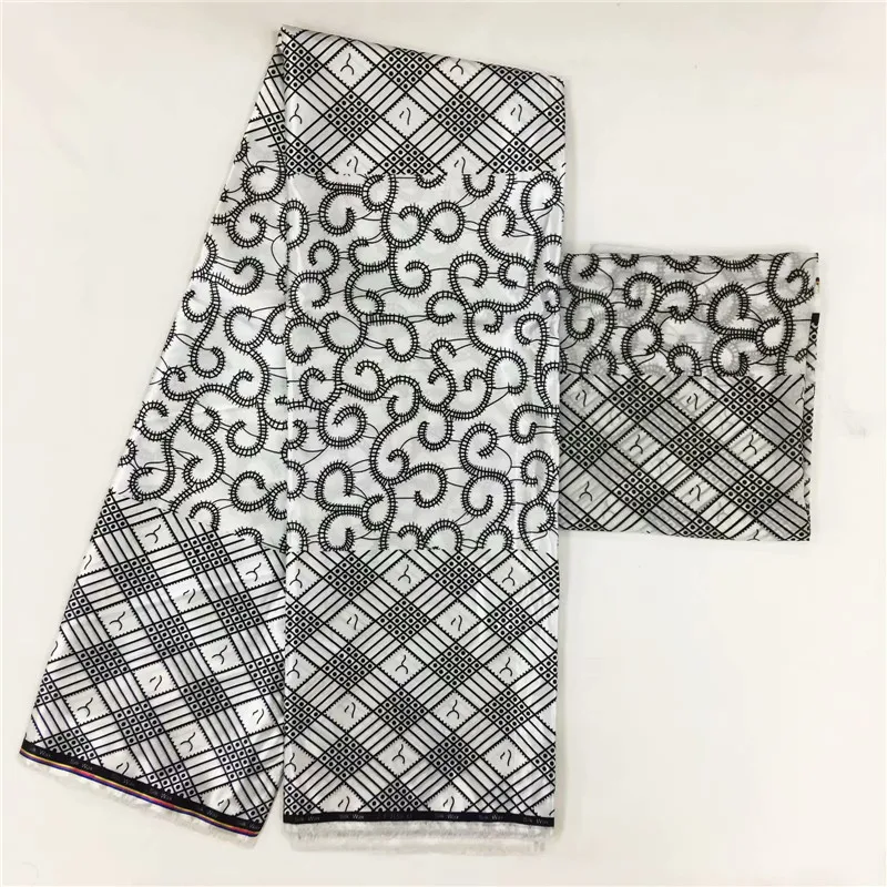 

Black & White Imitated Silk Fabric Vintage Satin Silk Fabric printed Soft Silk Fabric for Dress Sewing Materials 4+2yards/lot
