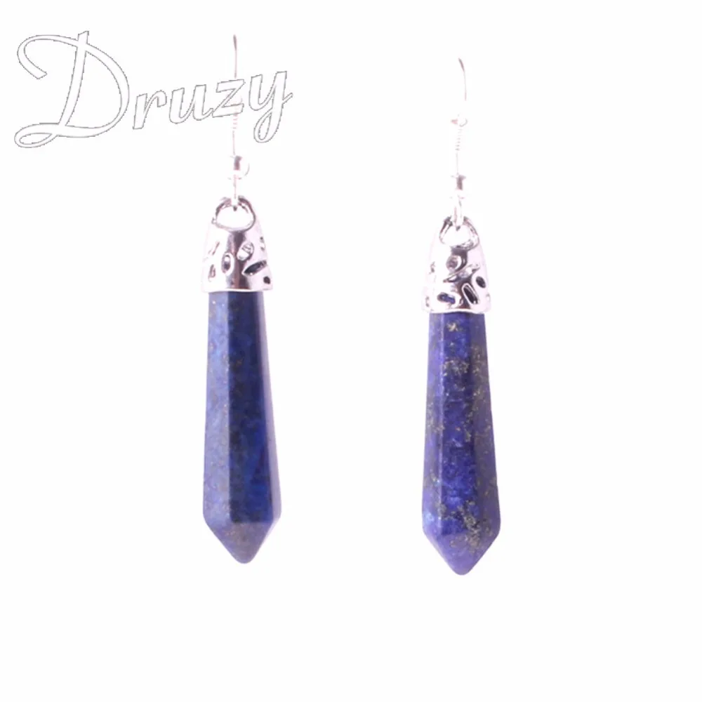 12pair/lot Amethysts Lapis lazuli Natural Stone Hexagonal Prism Crystal Earrings Multicolor Point Healing Jewelry Free Shipping
12pair/lot Amethysts Lapis lazuli Natural Stone Hexagonal Prism Crystal Earrings Multicolor Point Healing Jewelry Free Shipping