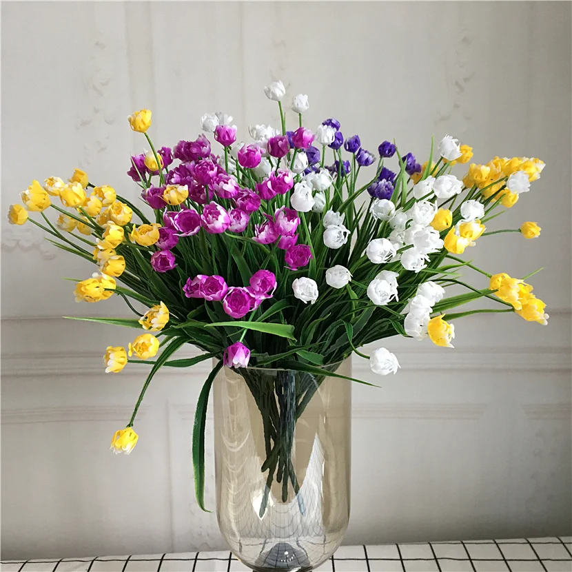 Mini Tulip bouquet plastic Artificial flowers spring home table decoration flores fleur artificielle tulips fake plants
Mini Tulip bouquet plastic Artificial flowers spring home table decoration flores fleur artificielle tulips fake plants
