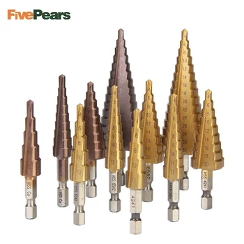 FivePears Hole Cutter High Speed Pagoda Shape Step Drill Bit Set Wood Metal Center Drilling Tool
FivePears Hole Cutter High Speed Pagoda Shape Step Drill Bit Set Wood Metal Center Drilling Tool