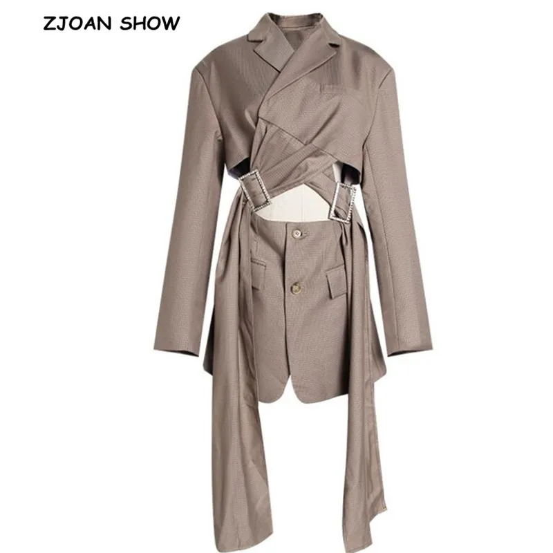 2019 Spring Sexy Women Hollow Out Waist With Buckle Cross Sashes Check Plaid Blazer Vintage Long sleeve Slim Suit Jacket Coat
2019 Spring Sexy Women Hollow Out Waist With Buckle Cross Sashes Check Plaid Blazer Vintage Long sleeve Slim Suit Jacket Coat