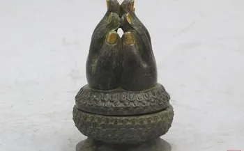 YM 316 Tibet Bronze carved Bodhisattva Buddha hand tiny censer incense burner
YM 316 Tibet Bronze carved Bodhisattva Buddha hand tiny censer incense burner
