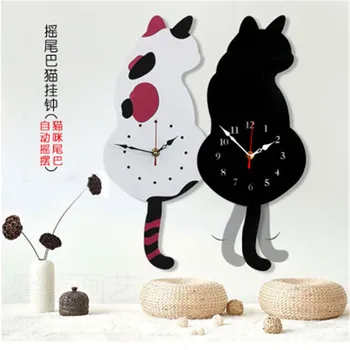 Lovely Cartoon Wall Stickers Creative Wall Clock Acrylic Clocks Nordic Waist Tail Cat Home Wall Clocks For Children Kids Gifts
Lovely Cartoon Wall Stickers Creative Wall Clock Acrylic Clocks Nordic Waist Tail Cat Home Wall Clocks For Children Kids Gifts