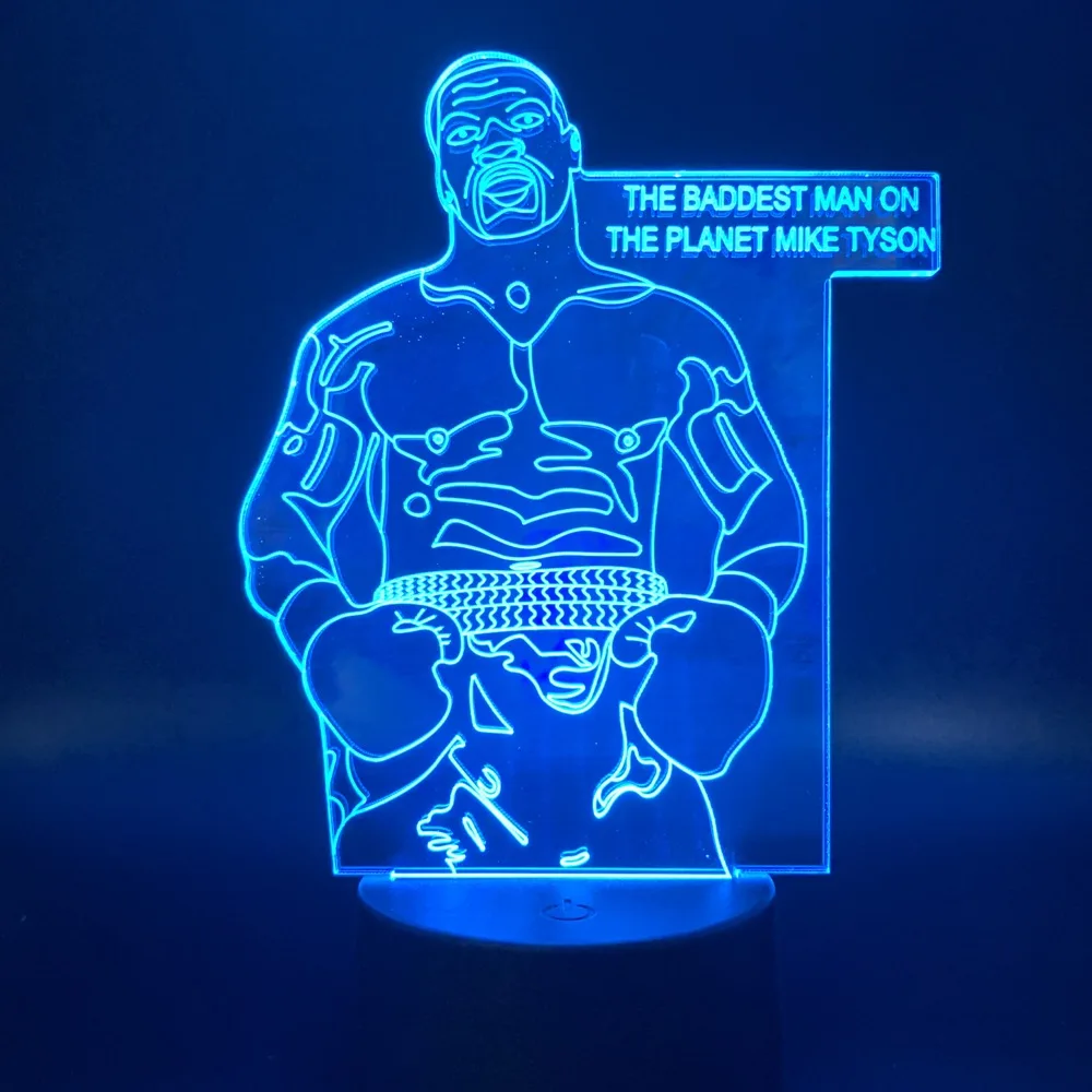 Sport Boxing Player Mike Tyson Figure Led Night Light Gift for Office Room Decor Atmosphere Nightlight Bedside Table Lamp 3d
Sport Boxing Player Mike Tyson Figure Led Night Light Gift for Office Room Decor Atmosphere Nightlight Bedside Table Lamp 3d