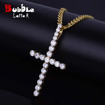 Men Women Zircon Cross Pendant Gold Color Copper Material Necklace Chain Fashion Hip Hop Jewelry
Men Women Zircon Cross Pendant Gold Color Copper Material Necklace Chain Fashion Hip Hop Jewelry