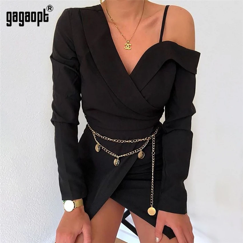 Gagaopt Women Shoulder Strap Dress 2019 Sexy Mini Dress Autumn Winter Ladies Sexy Long Sleeve Dintage Dress
Gagaopt Women Shoulder Strap Dress 2019 Sexy Mini Dress Autumn Winter Ladies Sexy Long Sleeve Dintage Dress