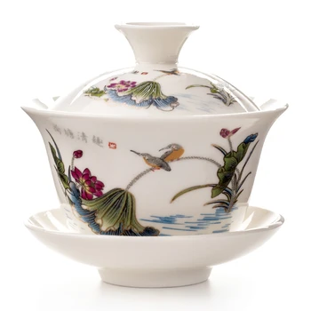 Gaiwan Tea Cup Tureen Teapot Chinese Traditional Kungfu Tea Pot Ceramic Tea Bowl Cup Porcelain Sancai Cup Tea Cup Sets D002
Gaiwan Tea Cup Tureen Teapot Chinese Traditional Kungfu Tea Pot Ceramic Tea Bowl Cup Porcelain Sancai Cup Tea Cup Sets D002