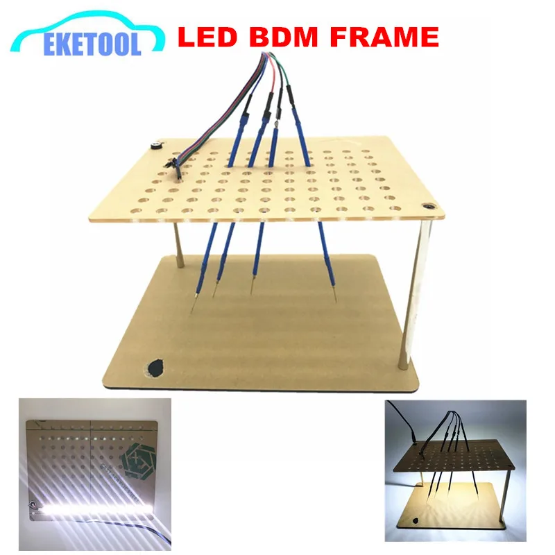 New Lite BDM FRAME LED Light With Mesh Assistant 4pcs Probe Pin ECU Programmer Tool Works For KTAG/KESS etc BDM Probe 22pcs
New Lite BDM FRAME LED Light With Mesh Assistant 4pcs Probe Pin ECU Programmer Tool Works For KTAG/KESS etc BDM Probe 22pcs