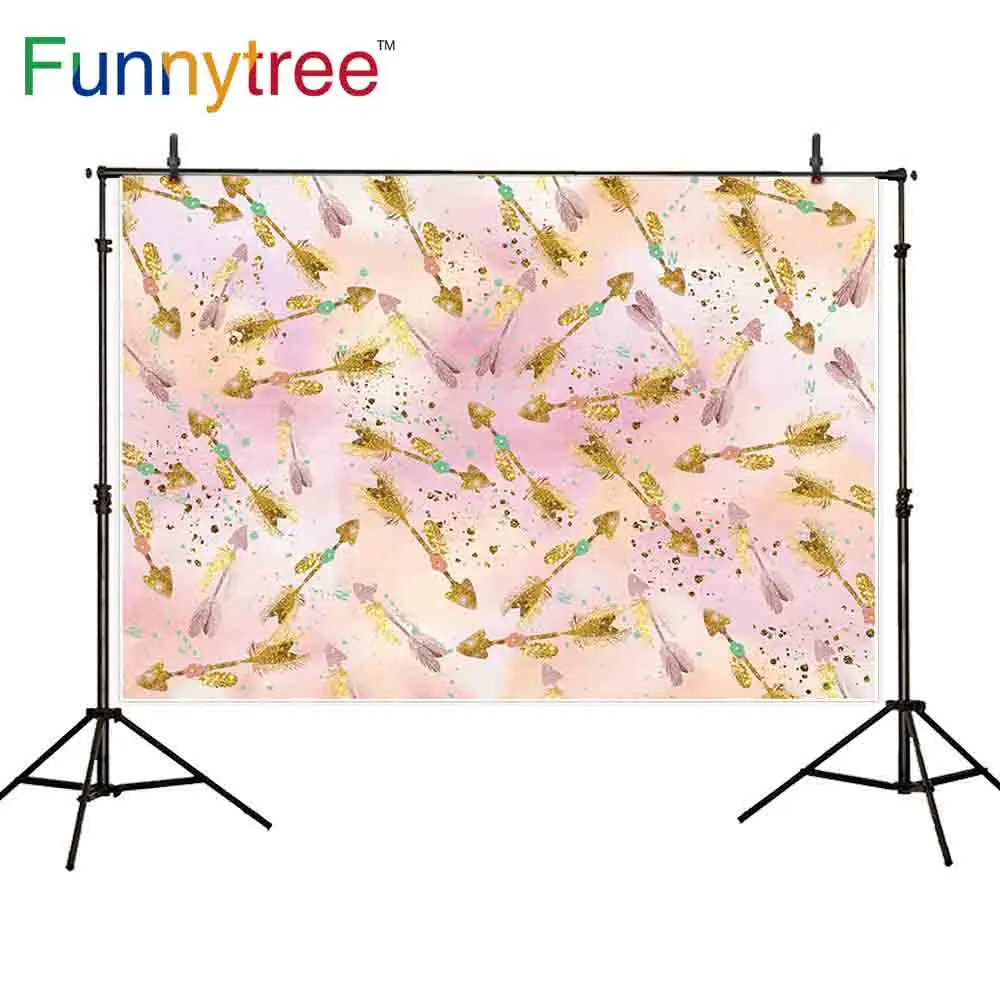 Funnytree фон для фотостудии Повтор золотые стрелки красочный мультфильм
