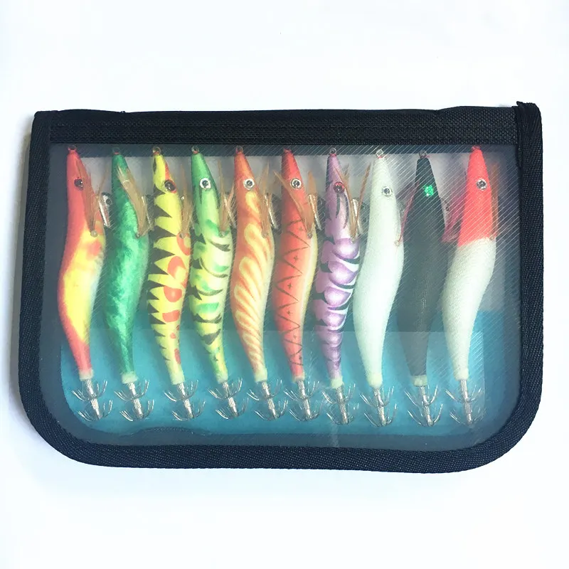10Pcs Fishing Lure Set 13.5CM 20G Squid Jigs 3.5# Hook Shrimp Artificial Fishing Lures Wood Shrimp Fishing Lure Octopus Bait
10Pcs Fishing Lure Set 13.5CM 20G Squid Jigs 3.5# Hook Shrimp Artificial Fishing Lures Wood Shrimp Fishing Lure Octopus Bait