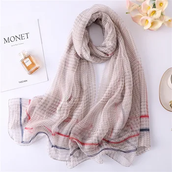 Luxury Silk Scarf Plaid Women Shawls Wraps Sunscreen Beach Foulard Scarfs Thin Pashmina Hijab 2020 New Fashion
Luxury Silk Scarf Plaid Women Shawls Wraps Sunscreen Beach Foulard Scarfs Thin Pashmina Hijab 2020 New Fashion