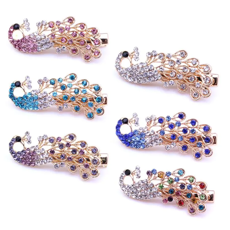 1pcs Small Side Clip Hair Accessories Beautiful diamond Peacock Side Hair clip diamond duck clips
1pcs Small Side Clip Hair Accessories Beautiful diamond Peacock Side Hair clip diamond duck clips