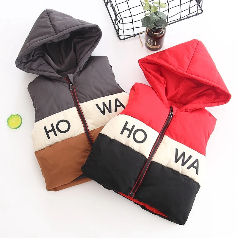 Winter children plus cotton boy girl letters hooded thick warm outside wearing baby tide vest jacket
Winter children plus cotton boy girl letters hooded thick warm outside wearing baby tide vest jacket