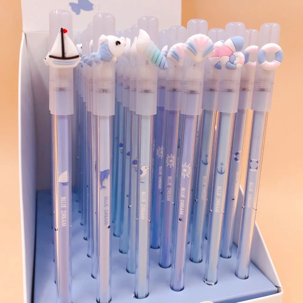 48pcs/lot cartoon gel pen sea shell conch blue dream Creative Korean stationery water sign pen silicone black ink
48pcs/lot cartoon gel pen sea shell conch blue dream Creative Korean stationery water sign pen silicone black ink