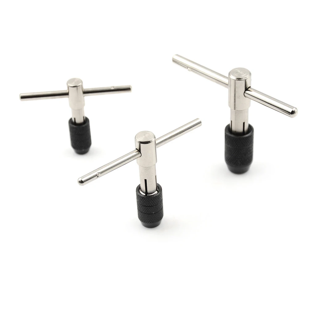 T-Handle Tap Wrench Chuck M3-M6 M5-M8 M6-M12 Hand Tool T Type Screw Tap Holder Handle Adjustable Screw Tapping Threading Tool
T-Handle Tap Wrench Chuck M3-M6 M5-M8 M6-M12 Hand Tool T Type Screw Tap Holder Handle Adjustable Screw Tapping Threading Tool