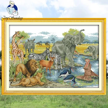 JOY SUNDAY,Needlework,Embroidery,DIY Animal Painting,Cross stitch,kits,11ct animal world Cross-stitch,Sets For Embroidery 724
JOY SUNDAY,Needlework,Embroidery,DIY Animal Painting,Cross stitch,kits,11ct animal world Cross-stitch,Sets For Embroidery 724